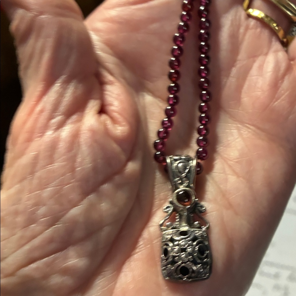 Elegant Silver and Amethyst Pendant Necklaces